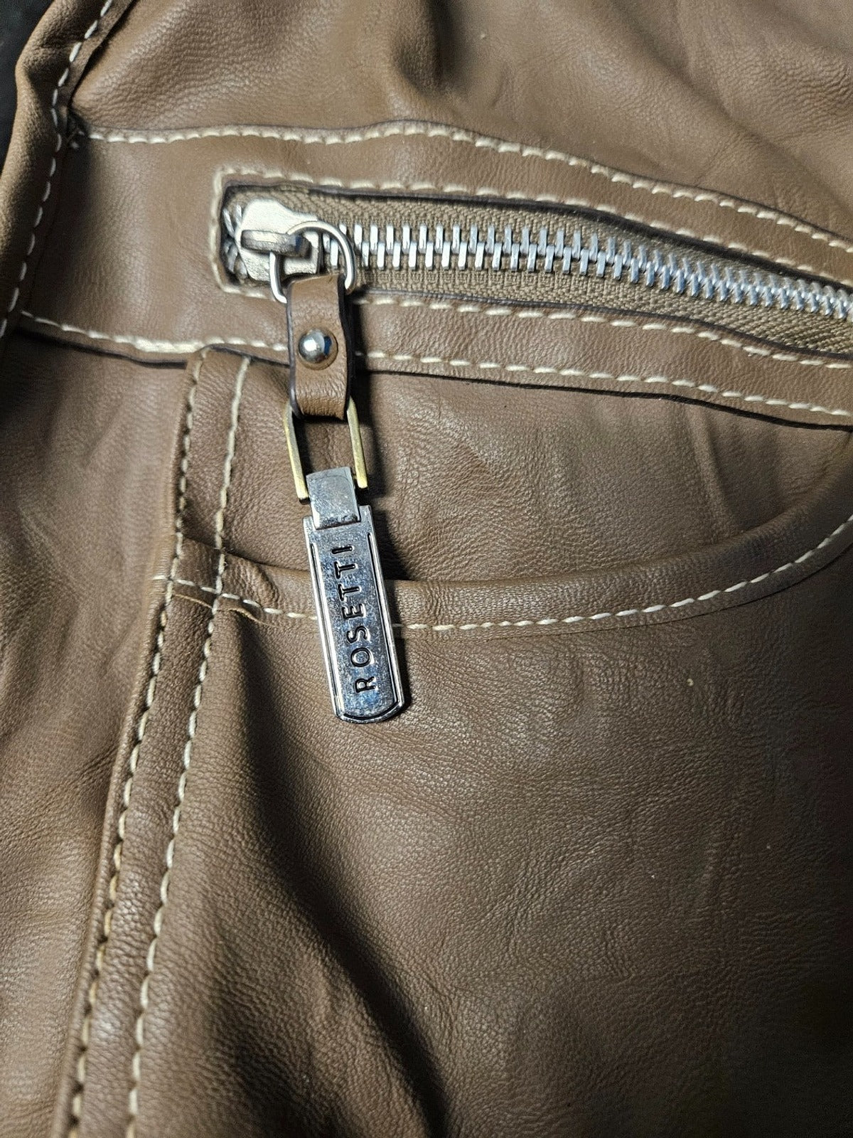 WOMEN'S ROSSETTI TAN FAUX LEATHER SHOULDERBAG NWOT
