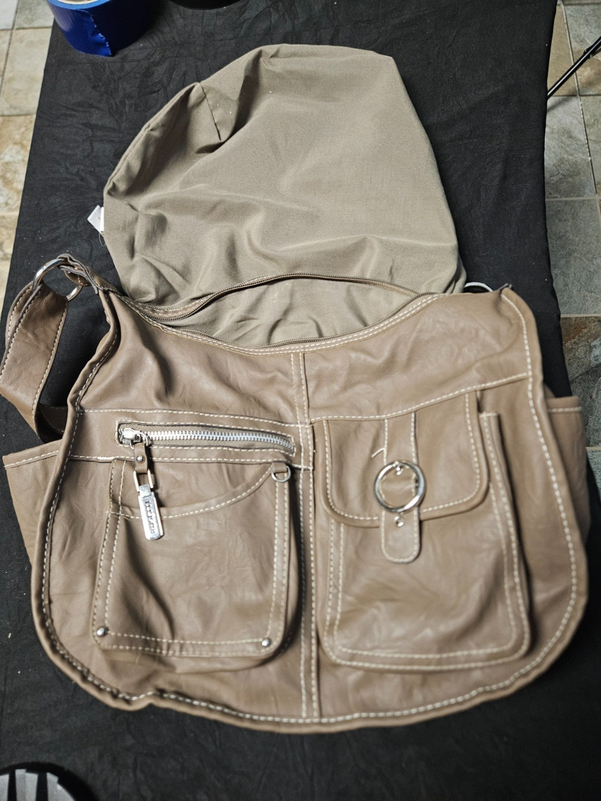 WOMEN'S ROSSETTI TAN FAUX LEATHER SHOULDERBAG NWOT