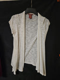 ARIZONA JEANS GIRLS LARGE PLUS 14 1/2 TO 16 1/2  CARDIGAN SWEATER CREAM COLORED