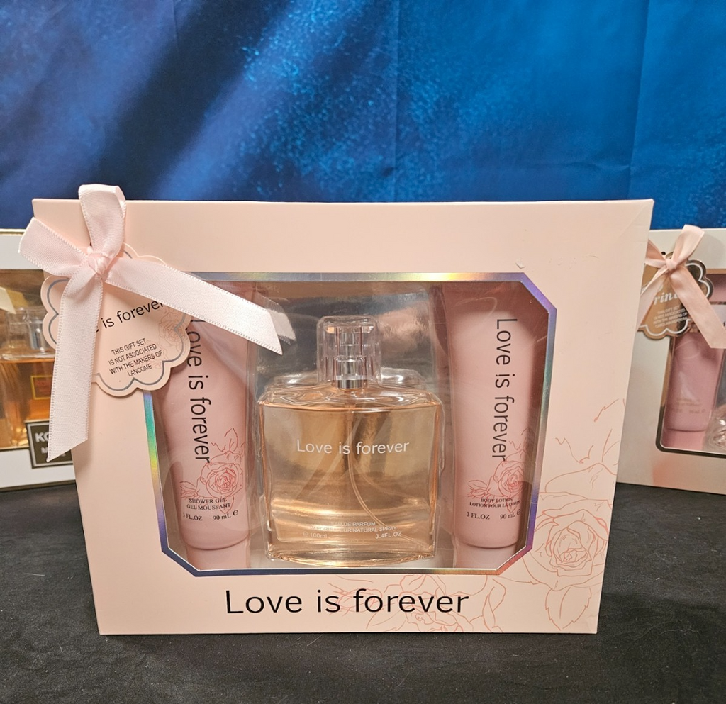 LOVE IS FOREVER BODY LOTION, EAU DE PARFUM, SHOWER GEL SET