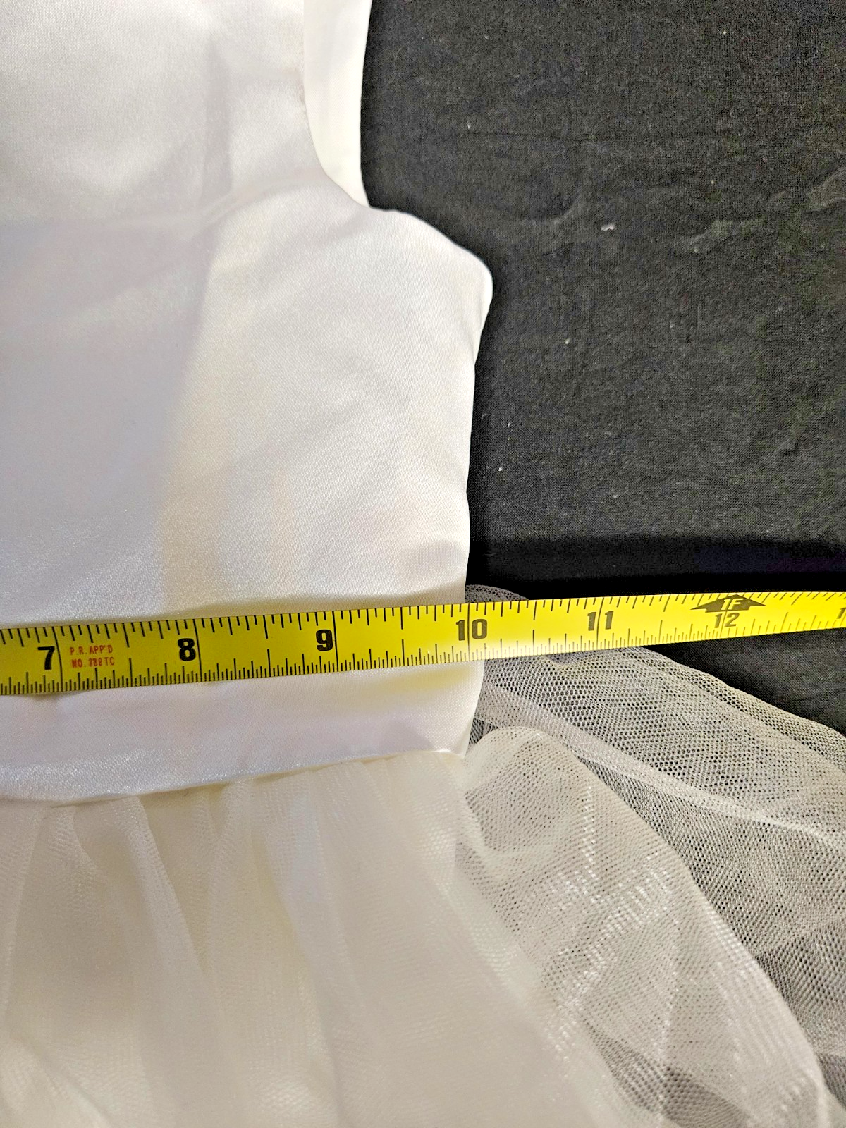 TODDLER SZ 2/3 T SLEEVELESS IVORY BOW BACK, RUFFLED TOOL FLOWERGIRL/PAGENT DRESS