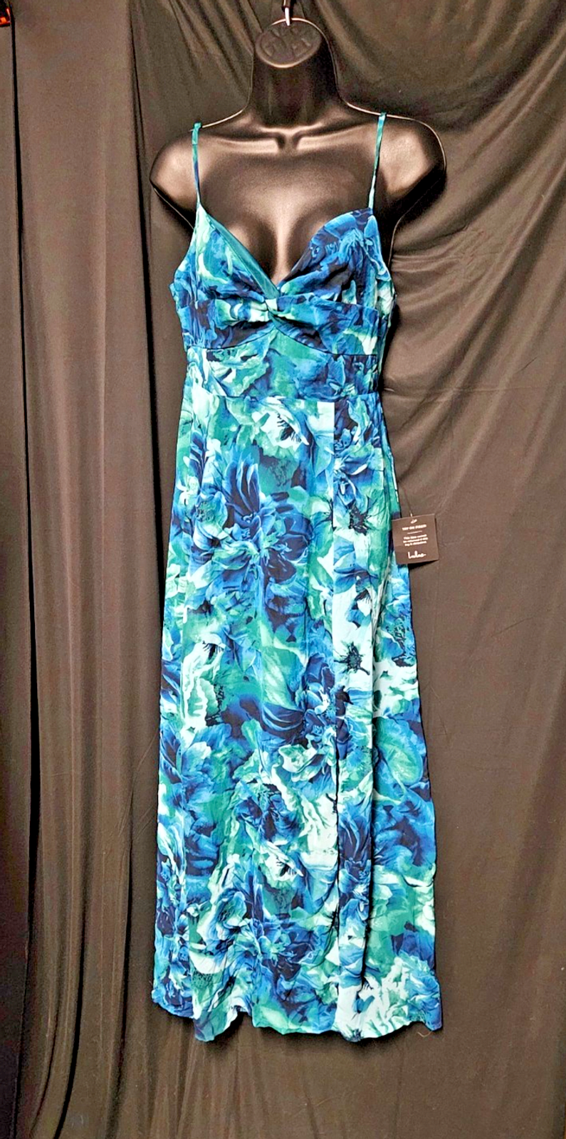 LULUS SIZE M FLORAL SPLIT HEM TANK MIDI DRESS NWT WEDDING/COCKTAIL NWT