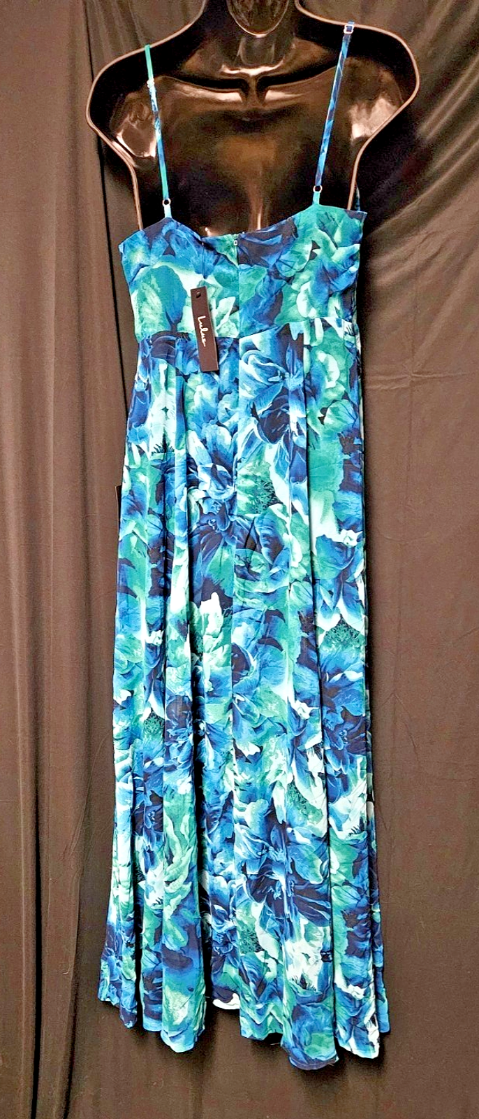 LULUS SIZE M FLORAL SPLIT HEM TANK MIDI DRESS NWT WEDDING/COCKTAIL NWT