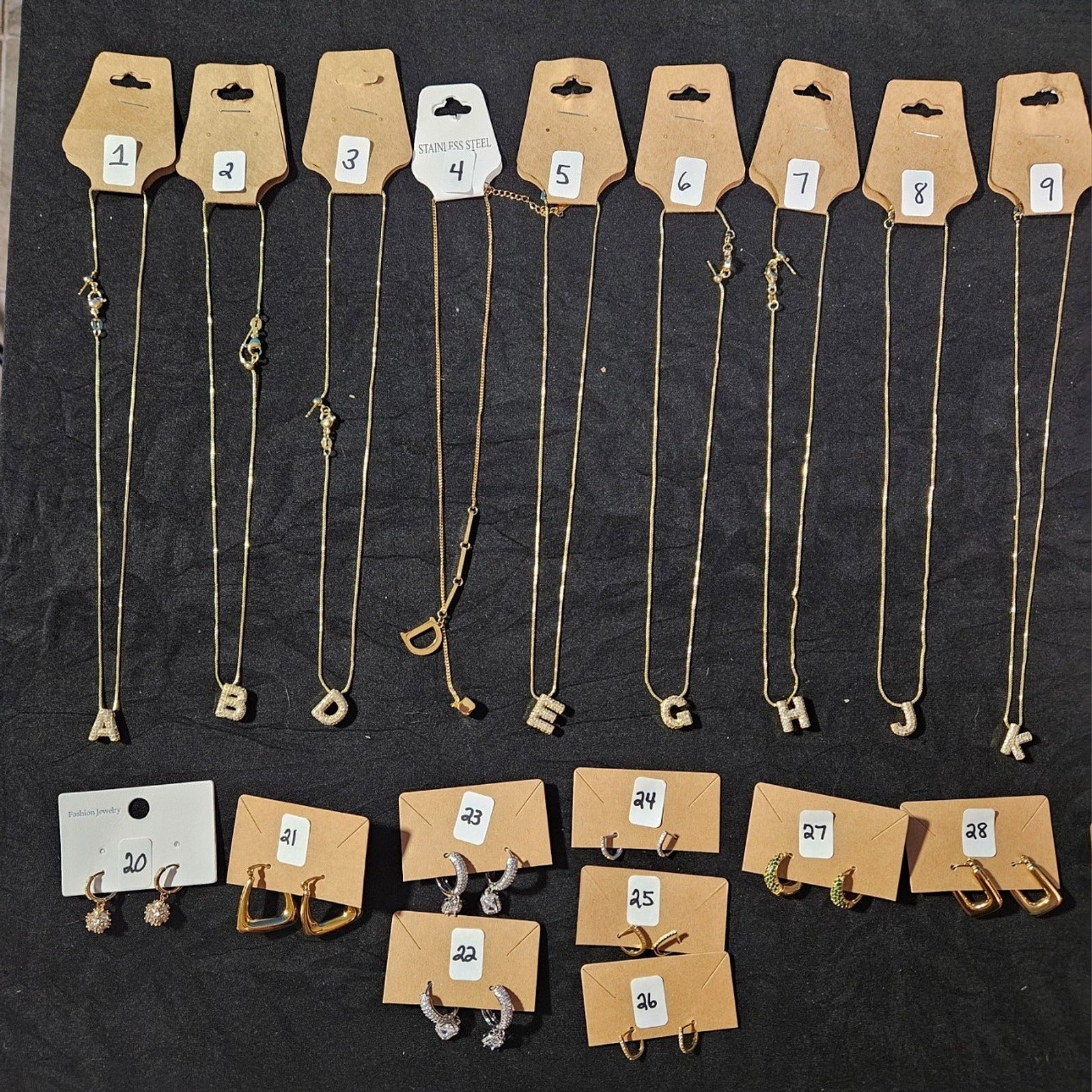 NECKLACE & EARRING BUNDLES YOUR CHOICE STAINLESS, CZ, MULTI-STONES INDICATE #'S