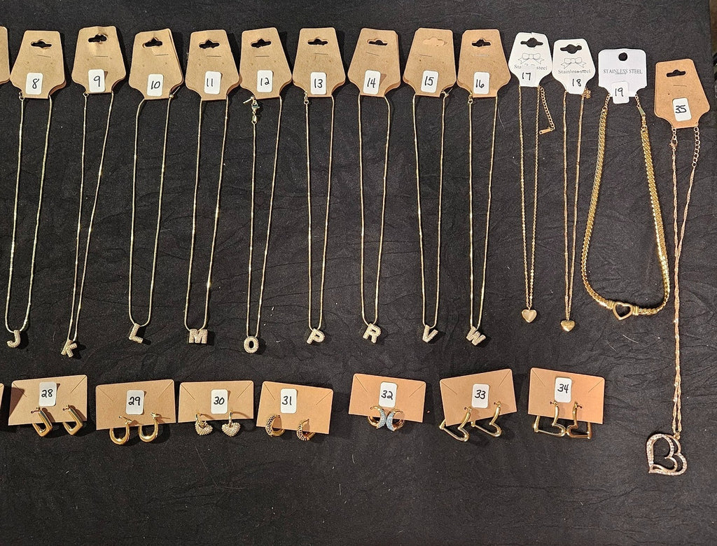 NECKLACE & EARRING BUNDLES YOUR CHOICE STAINLESS, CZ, MULTI-STONES INDICATE #'S