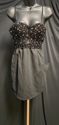 LULUS WOMEN L SHORT BLACK SEQUIN TOP DRESS FORMAL/COCKTAIL NWT