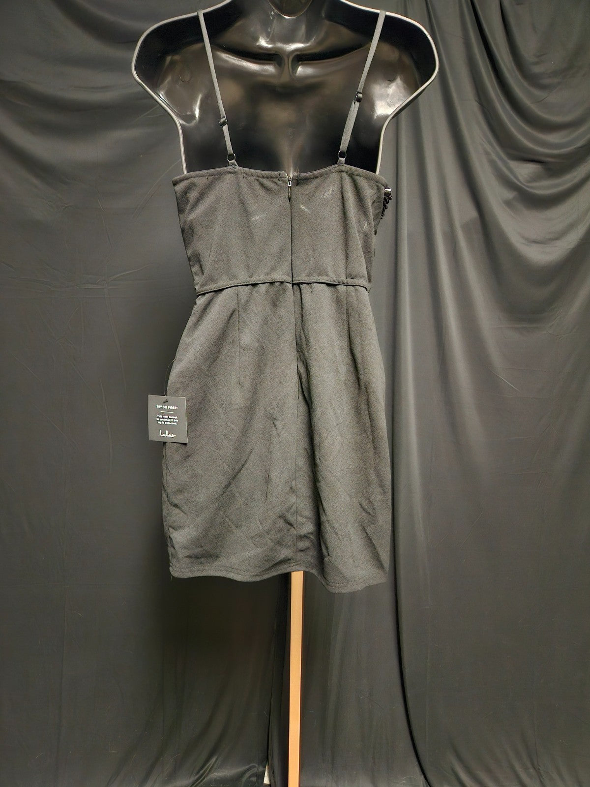 LULUS WOMEN L SHORT BLACK SEQUIN TOP DRESS FORMAL/COCKTAIL NWT