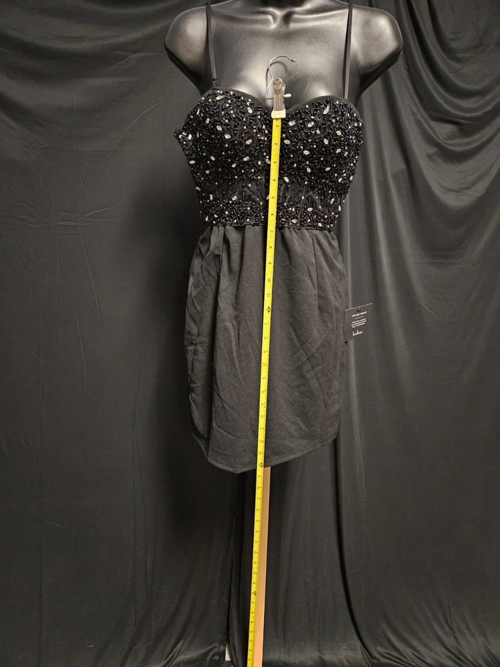 LULUS WOMEN L SHORT BLACK SEQUIN TOP DRESS FORMAL/COCKTAIL NWT