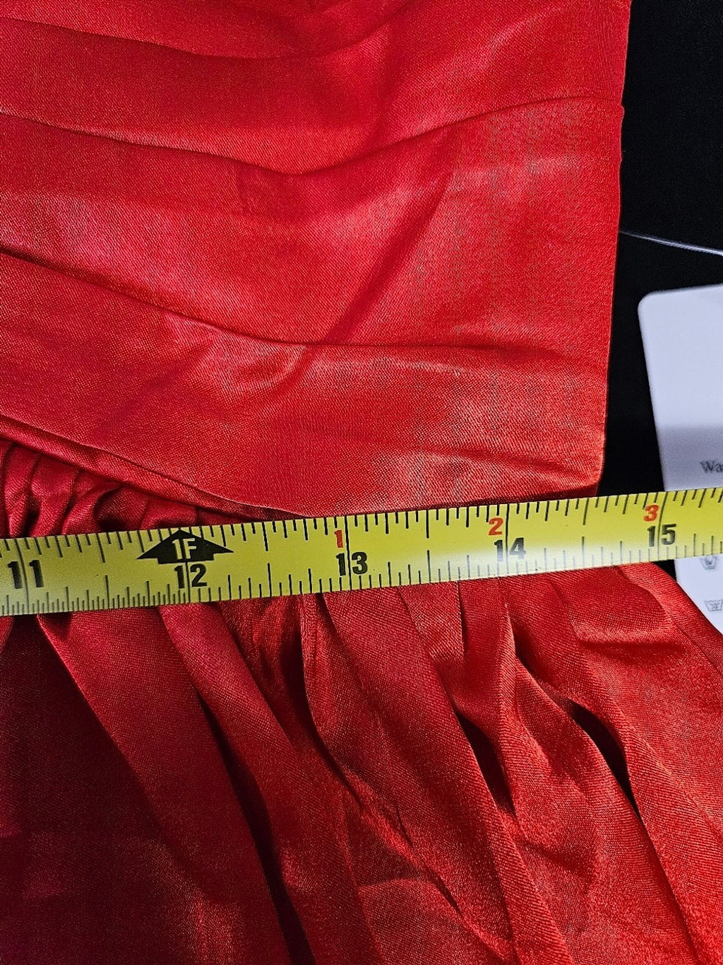 FORMAL WEAR WOMEN S RED SATIN BABYDOLL GOWN SHORT SIZE XS WILL FIT SMALL