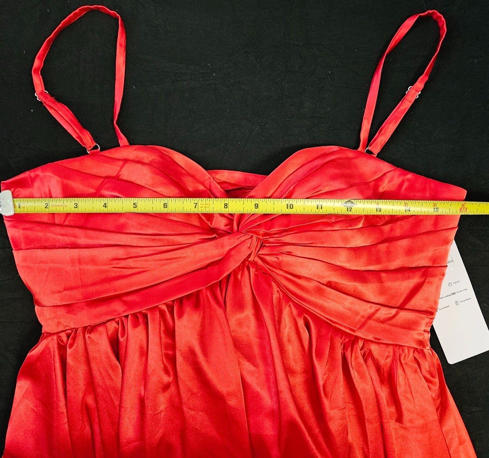 FORMAL WEAR WOMEN S RED SATIN BABYDOLL GOWN SHORT SIZE XS WILL FIT SMALL
