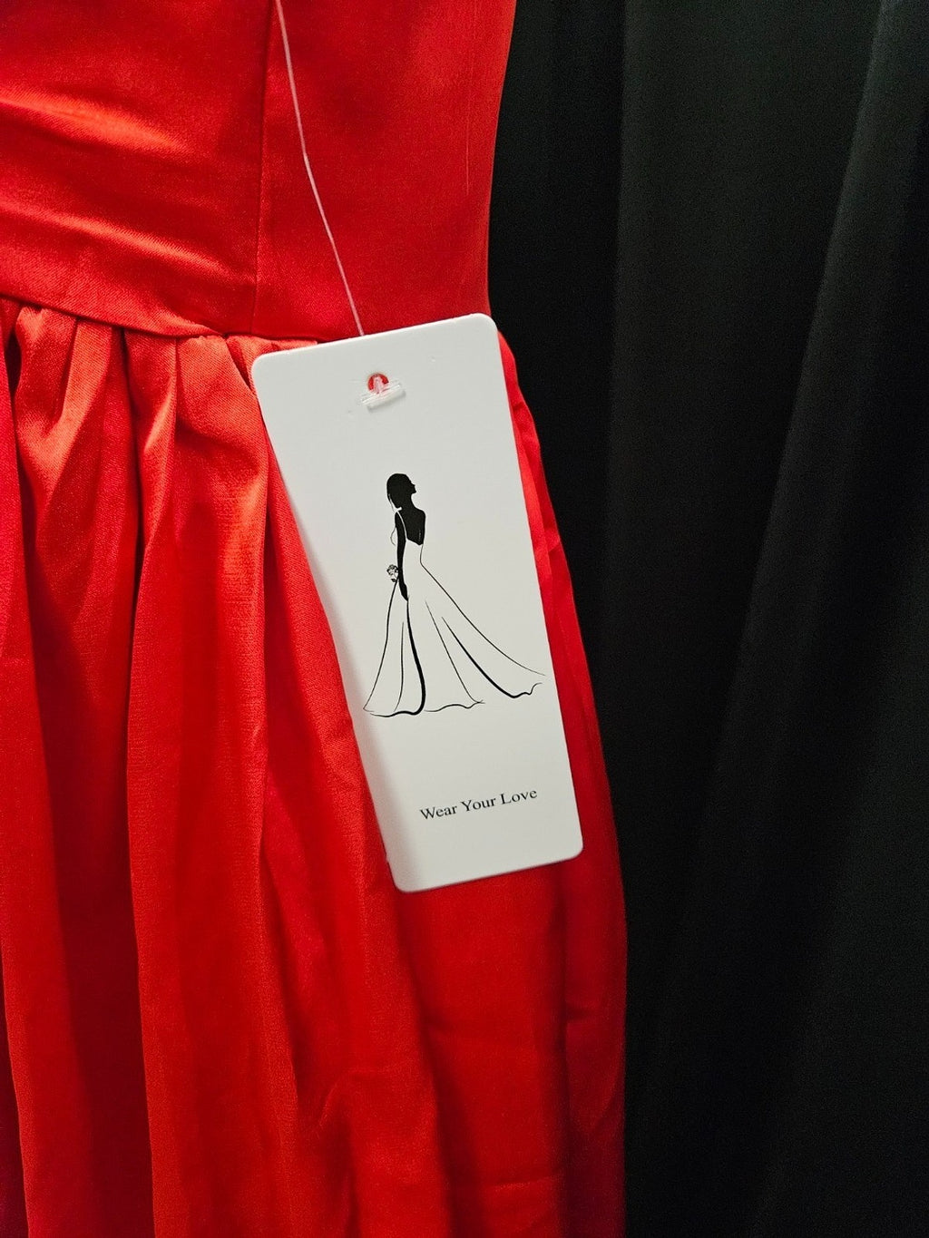 FORMAL WEAR WOMEN S RED SATIN BABYDOLL GOWN SHORT SIZE XS WILL FIT SMALL