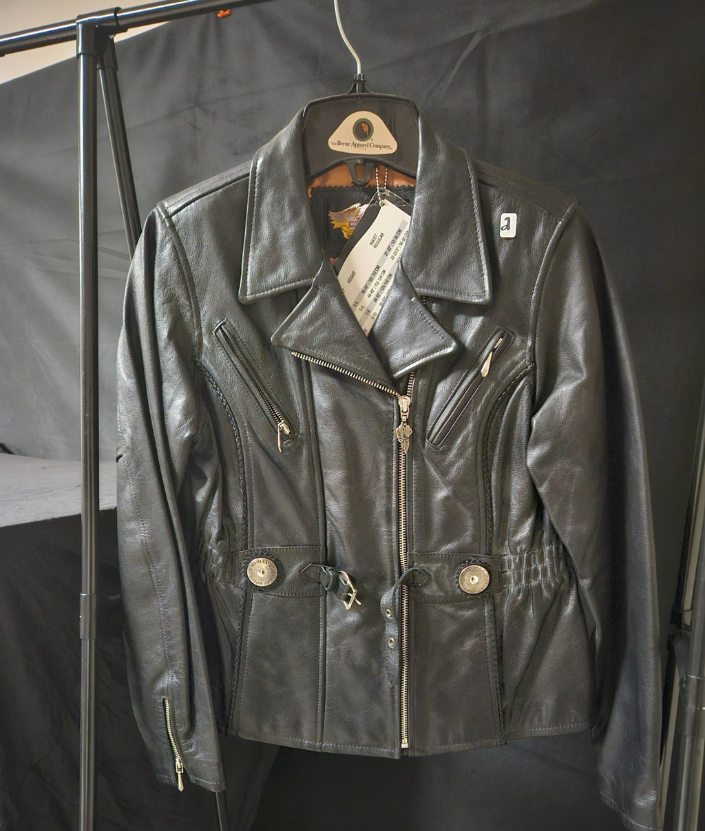 harley davidson leather jacket 2XL Youth, Small Women NWT