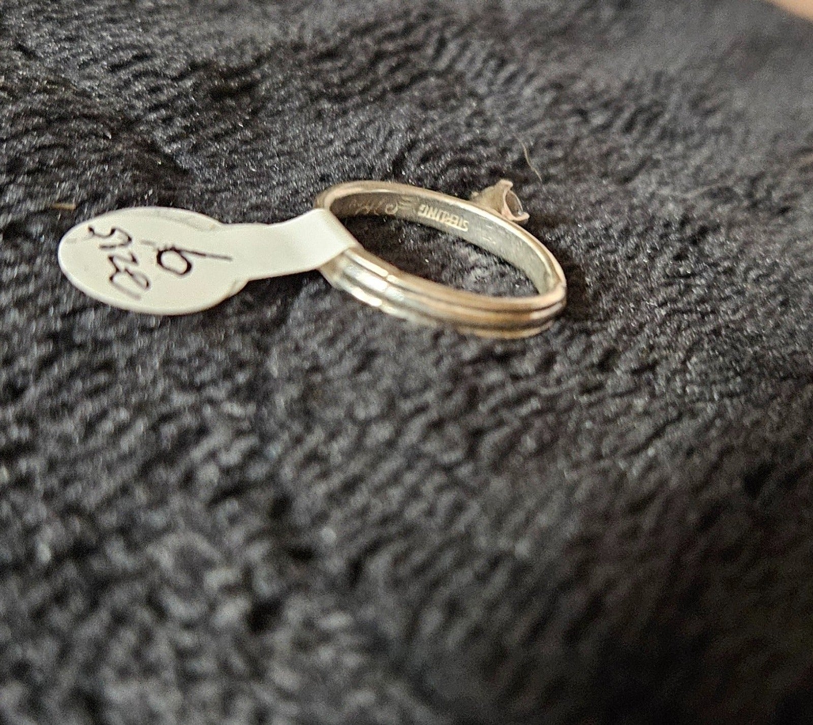 NATIVE AMERICAN MADE CZ SIZE 6 12K GOLD FILL/STERLING SILVER SOLITARE RING