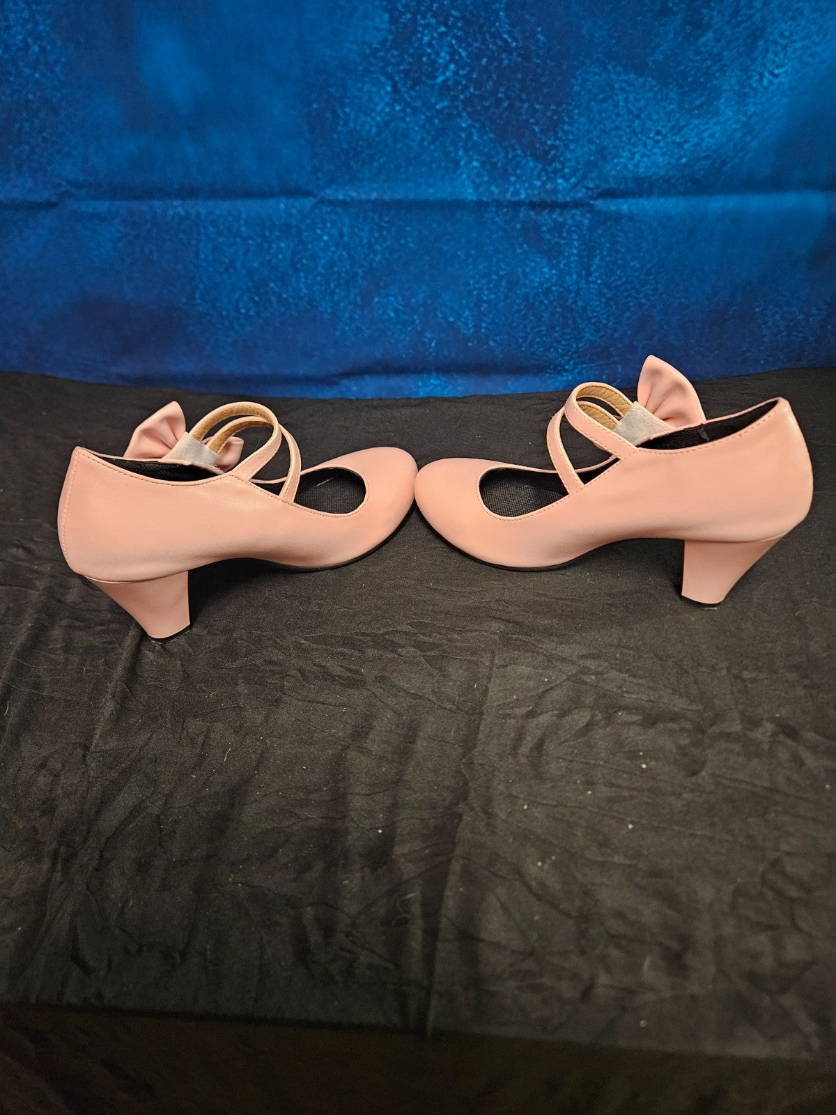 WOMEN'S SIZE 6.5 (37 EU) PINK BOW DRESS PUMP WITH HEEL UNBRANDED SUPER CUTE