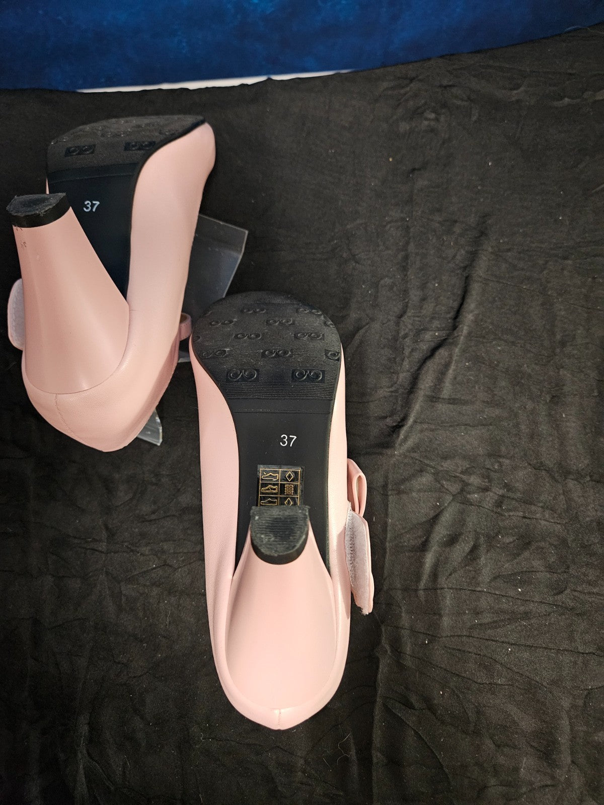 WOMEN'S SIZE 6.5 (37 EU) PINK BOW DRESS PUMP WITH HEEL UNBRANDED SUPER CUTE