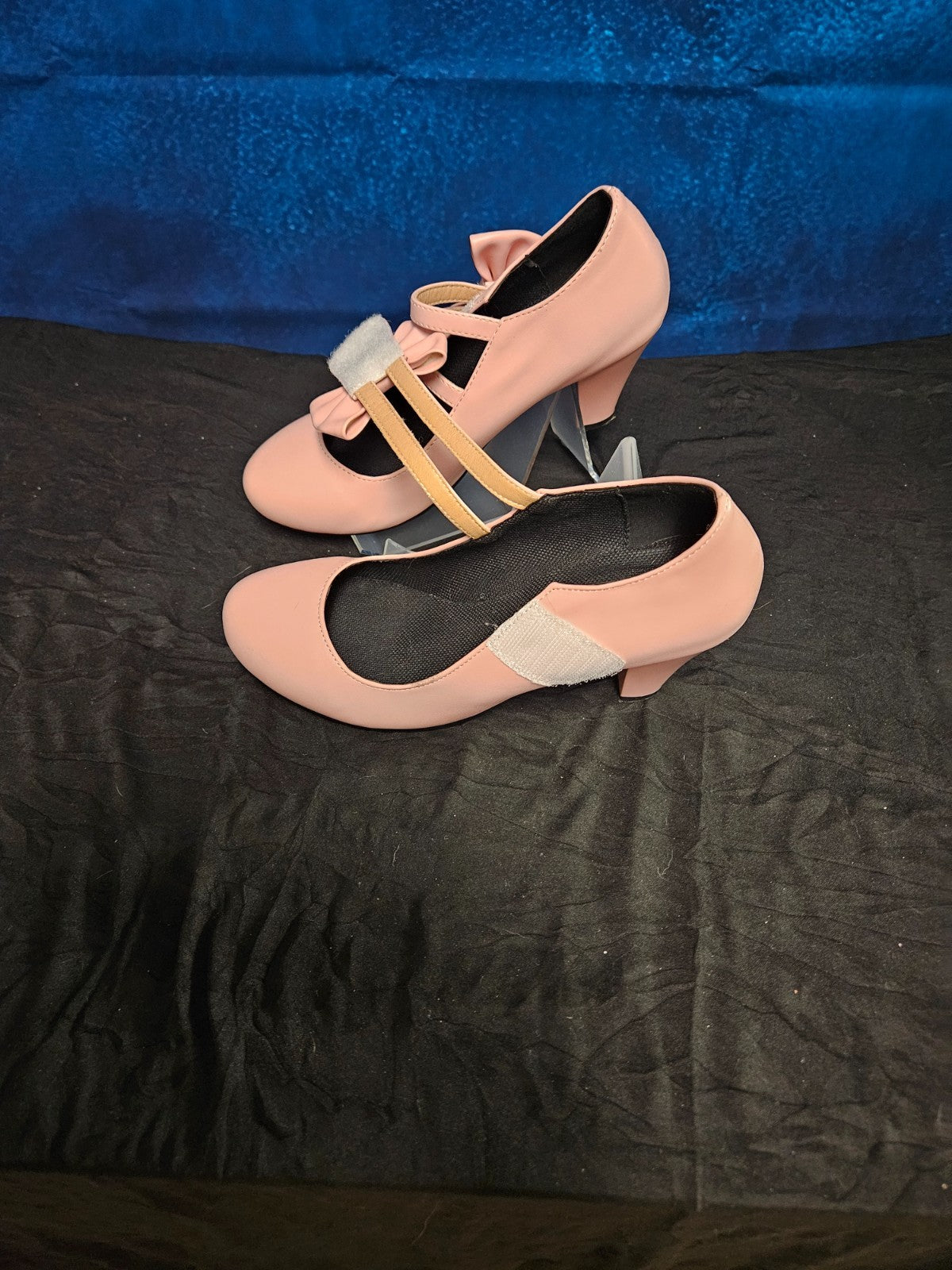 WOMEN'S SIZE 6.5 (37 EU) PINK BOW DRESS PUMP WITH HEEL UNBRANDED SUPER CUTE