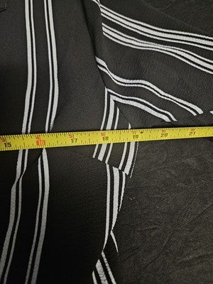 Women's Sz L Almost Famous Coat Skort/Dress Blk & Wht Striped