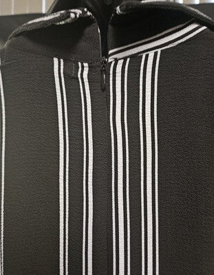 Women's Sz L Almost Famous Coat Skort/Dress Blk & Wht Striped