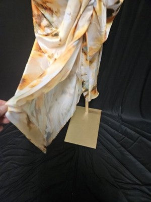 Illusion Tye Dye Midi Dress Ruched & Slit Cider XL