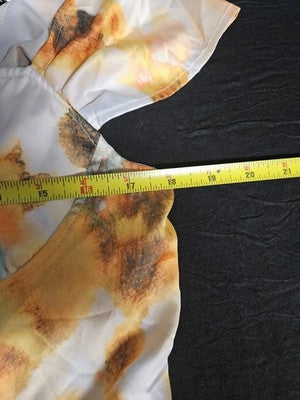 Illusion Tye Dye Midi Dress Ruched & Slit Cider XL
