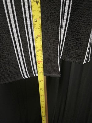 Women's Sz L Almost Famous Coat Skort/Dress Blk & Wht Striped