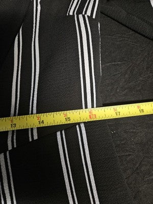 Women's Sz L Almost Famous Coat Skort/Dress Blk & Wht Striped