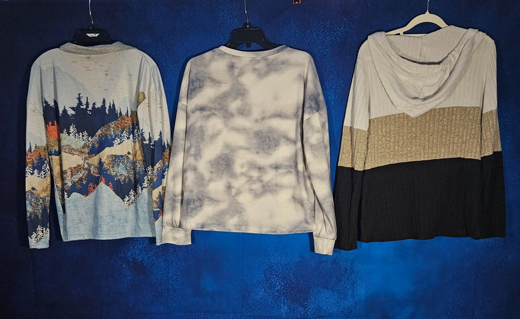 WOMEN'S BUNDLE OF 3 SHEIN LONG SLEEVE SHIRTS/SWEATER SIZE LARGE