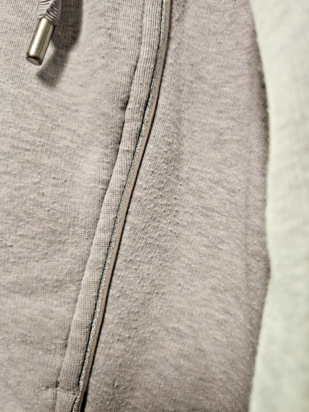 LULULEMON SIZE 4 ALIGN FULL ZIP HOODED FLEECE LINED SILVER TRIM JACKET LAVENDER