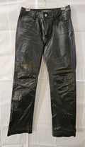 Women's GAP black leather bootcut pants (not vegan) Size 6