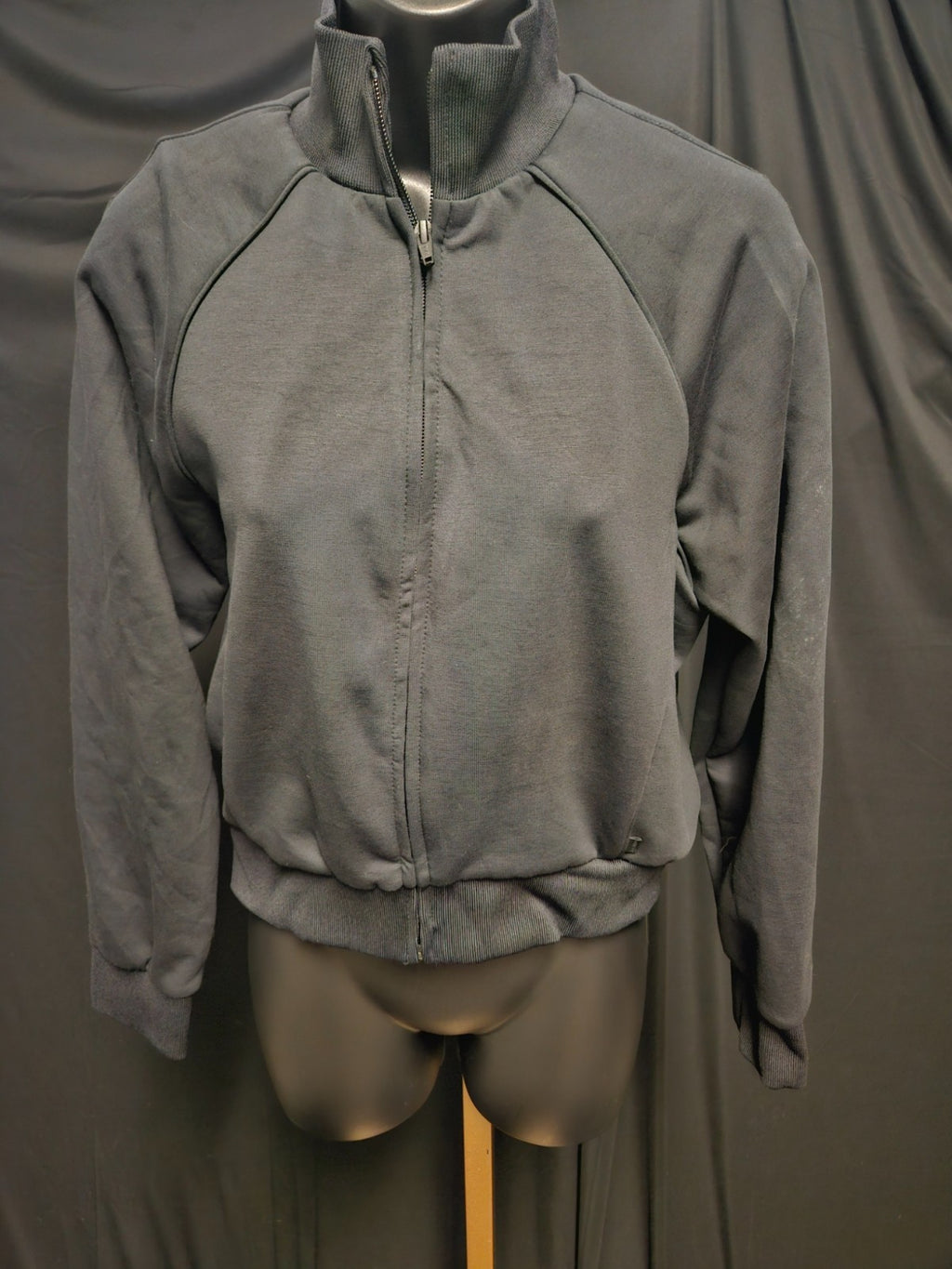 SKIMS/NIKE BLACK MATTE TRICOT CROP ZIP UP JACKET NWOT SZ M