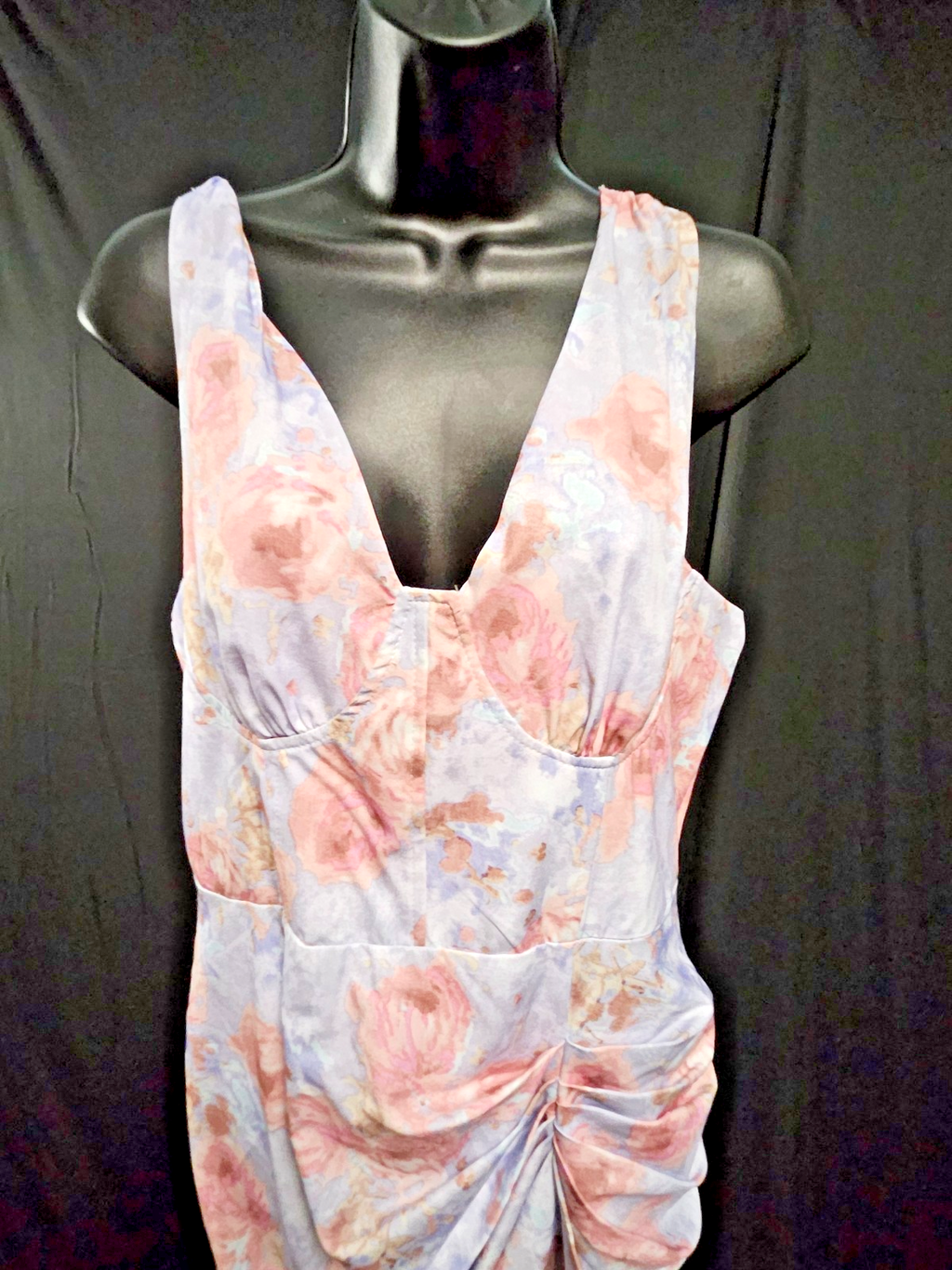 CIDER ROUCHED FLORAL COCKTAIL/FORMAL DRESS SIZE XL NWT