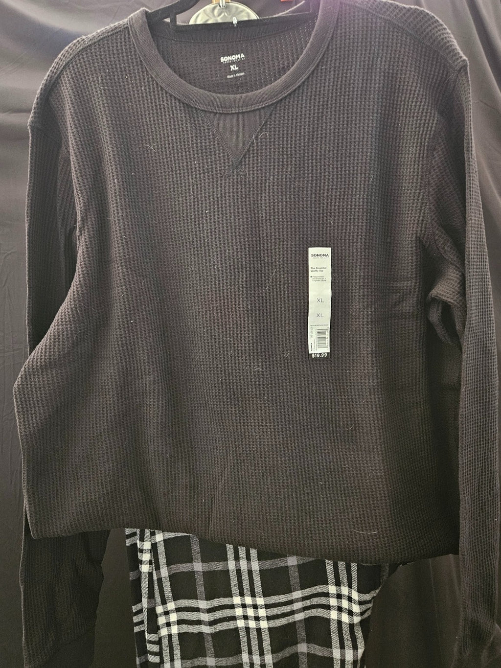 MEN'S XL THE ESSENTIAL FLANNEL PAJAMA PANTS & THERMAL TOP NWT
