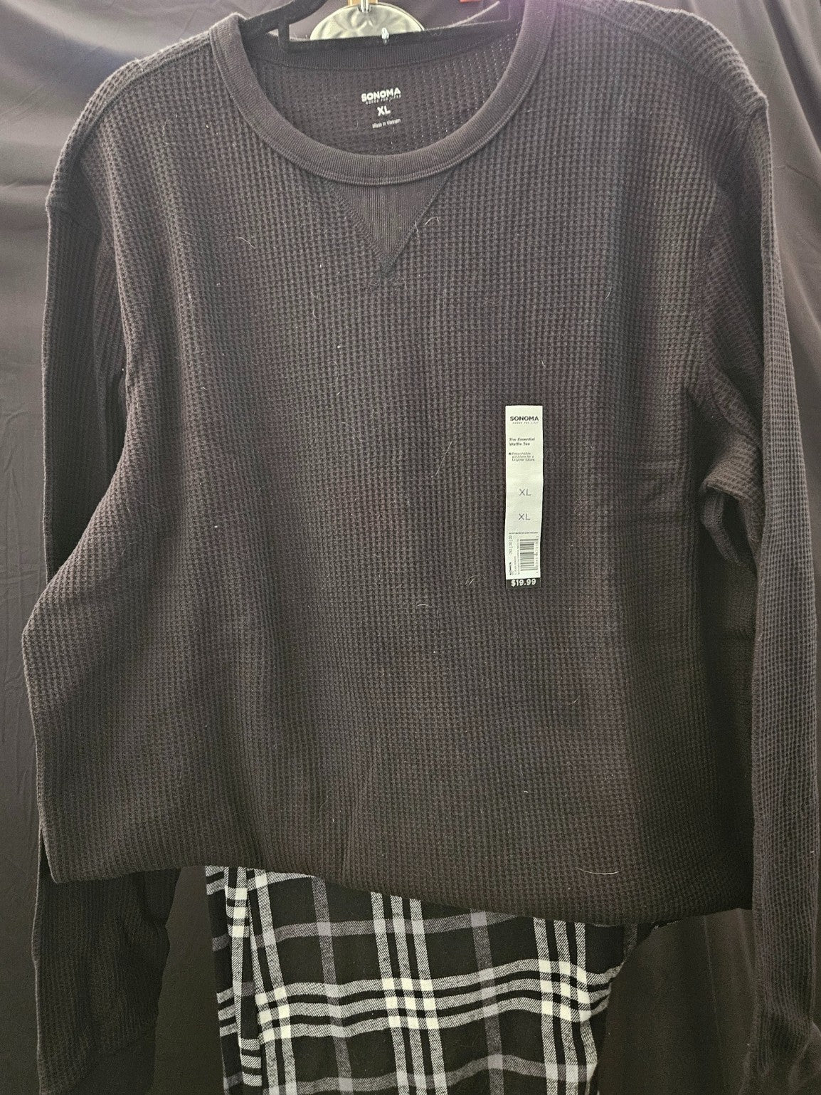 MEN'S XL THE ESSENTIAL FLANNEL PAJAMA PANTS & THERMAL TOP NWT