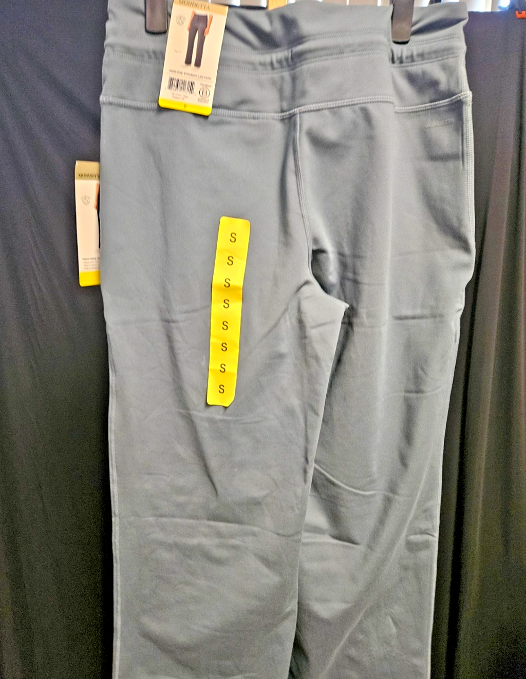 MONDETTA GRAY HIGH RISE STRAIGHT LEG ATHLETIC PANTS NWT