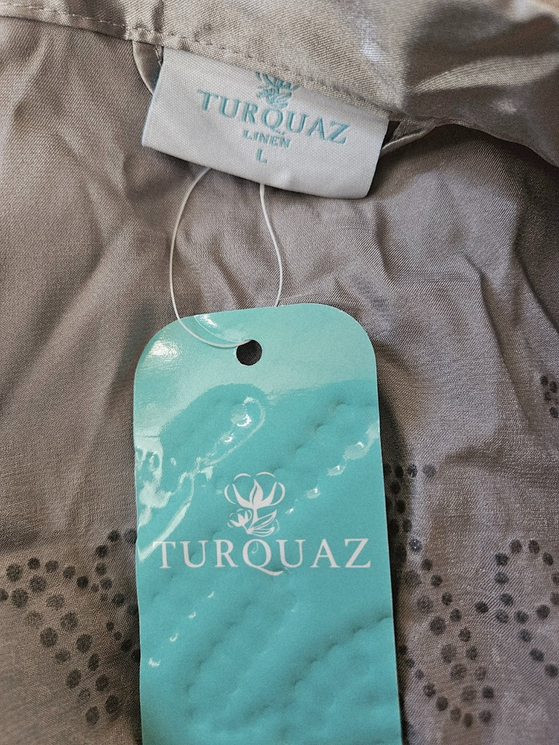 TURQUAZ LG GRAY SATIN/ RHINESTONE MOTHER OF THE GROOM ROBE & BRIDE TRIBE CUP NWT