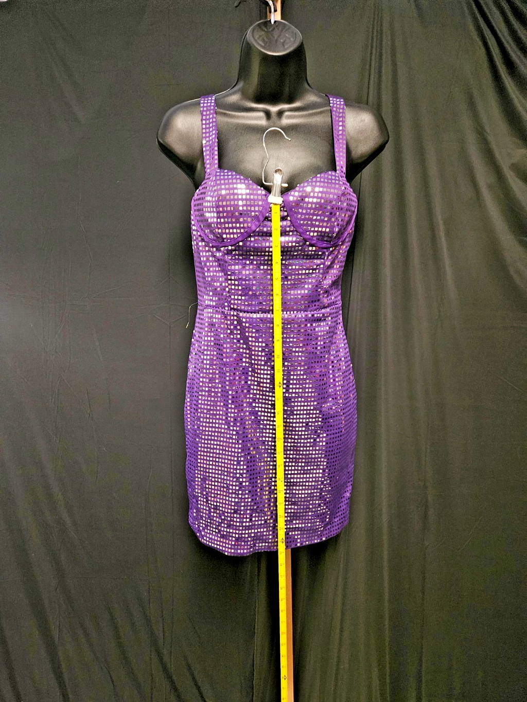 PURPLE SEQUINED SIZE 4 SHORT PROM/COCKTAIL DRESS NWOT