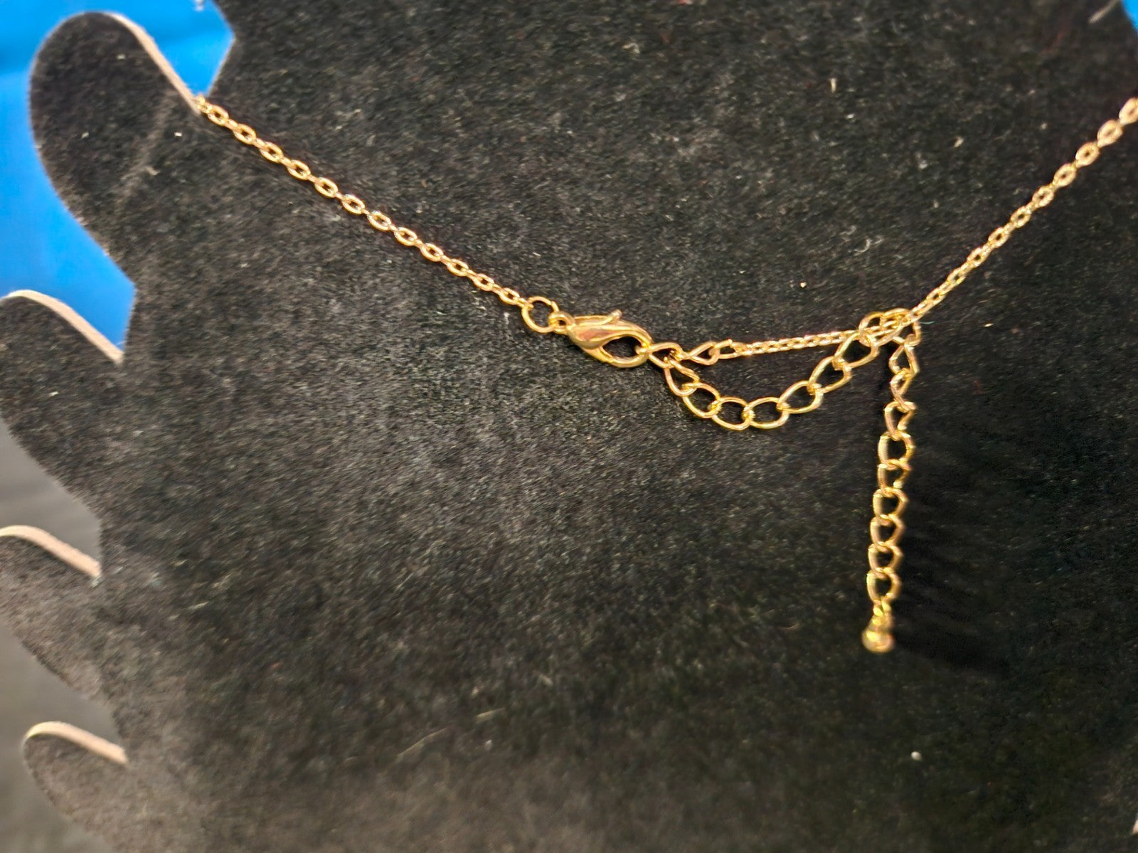WOMEN'S YELLOW GOLD OVER STAINLESS HORIZONTAL BAR NECKLACE CZ/PEARL INLAY