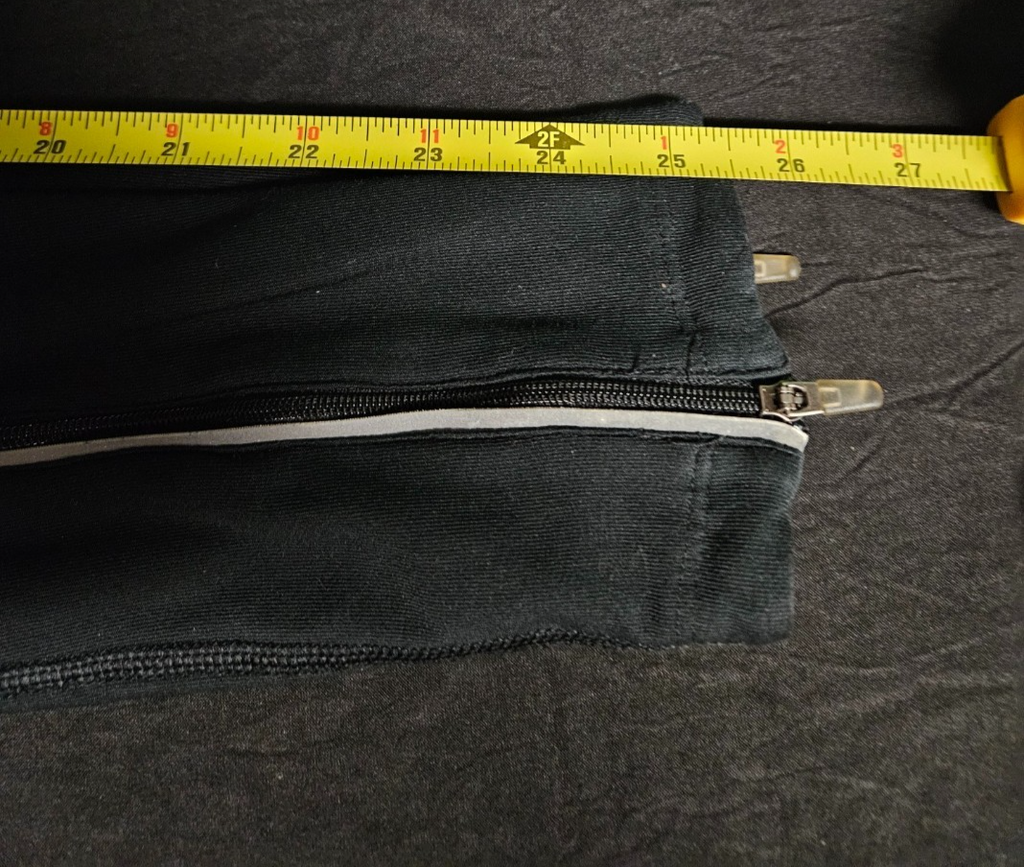NIKE DRI-FIT SZ S BLACK ZIP LEG ATHLETIC RUNNING PANTS USED