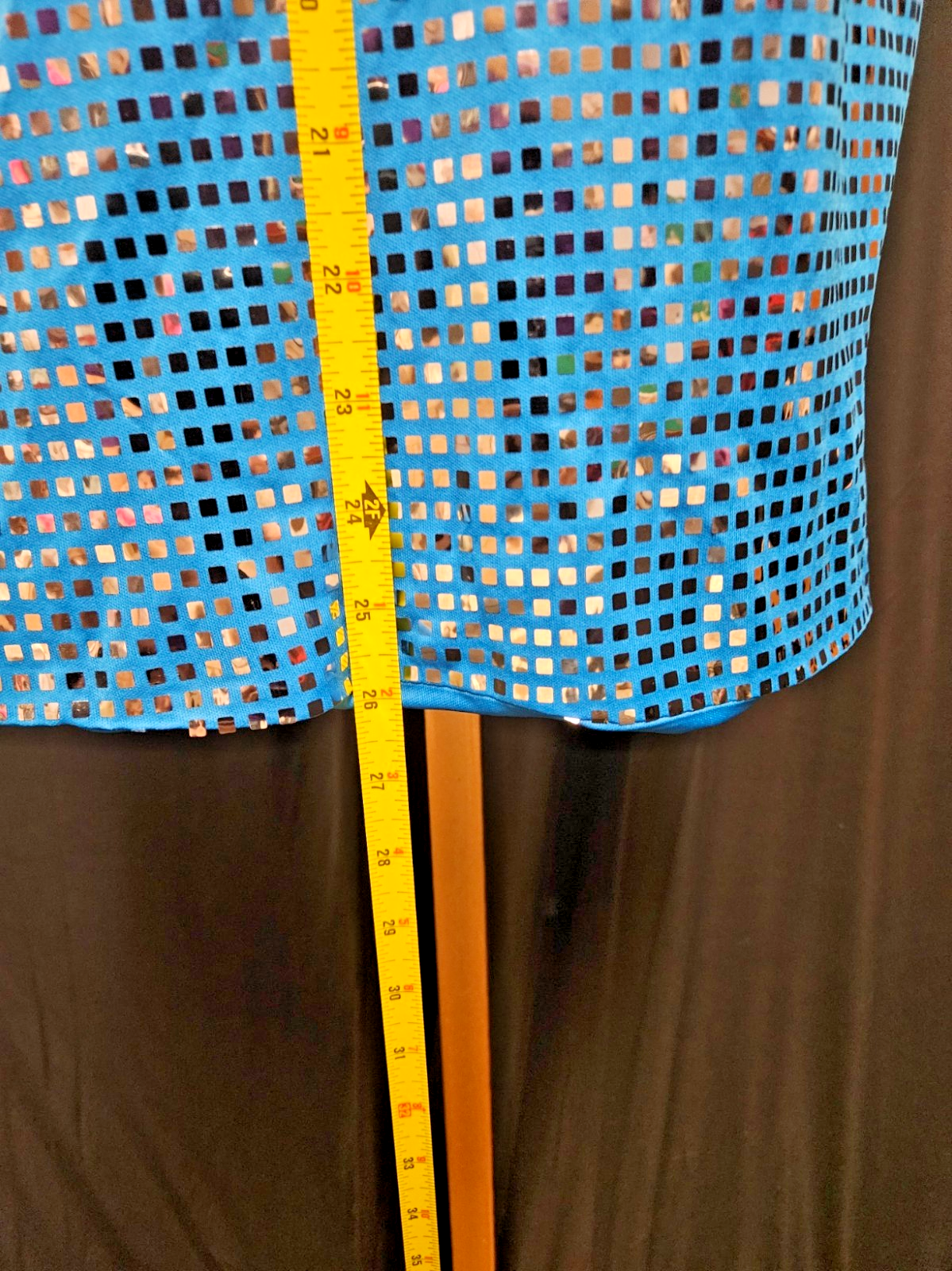 BRIGHT BLUE SEQUINED SIZE 6 SHORT PROM/COCKTAIL DRESS