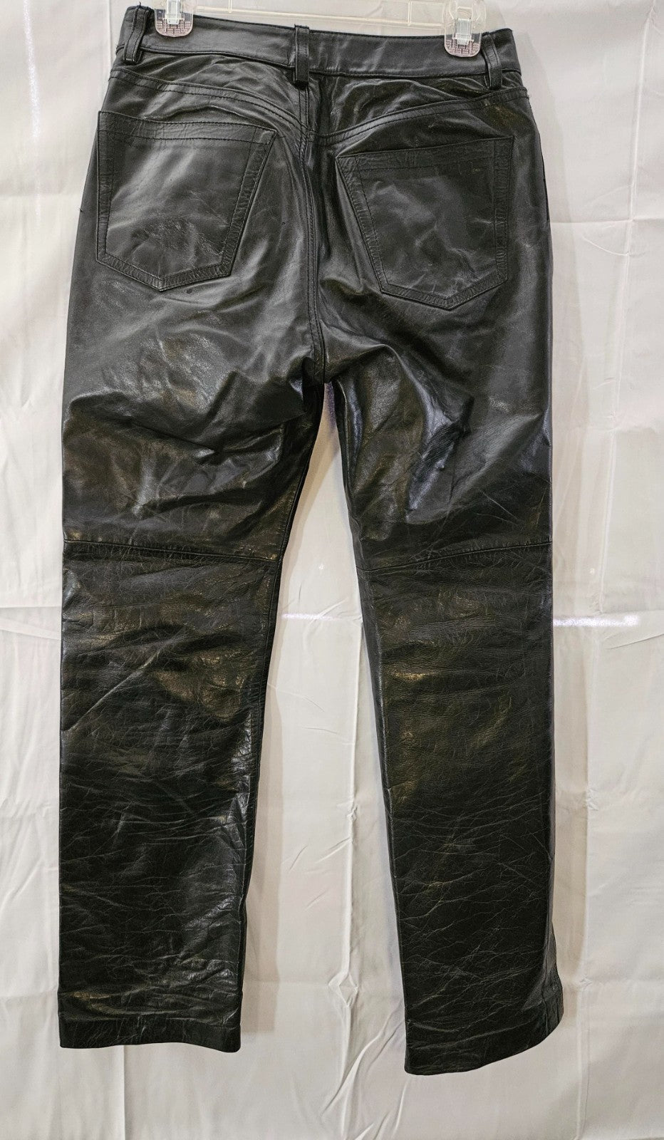 Women's GAP black leather bootcut pants (not vegan) Size 6