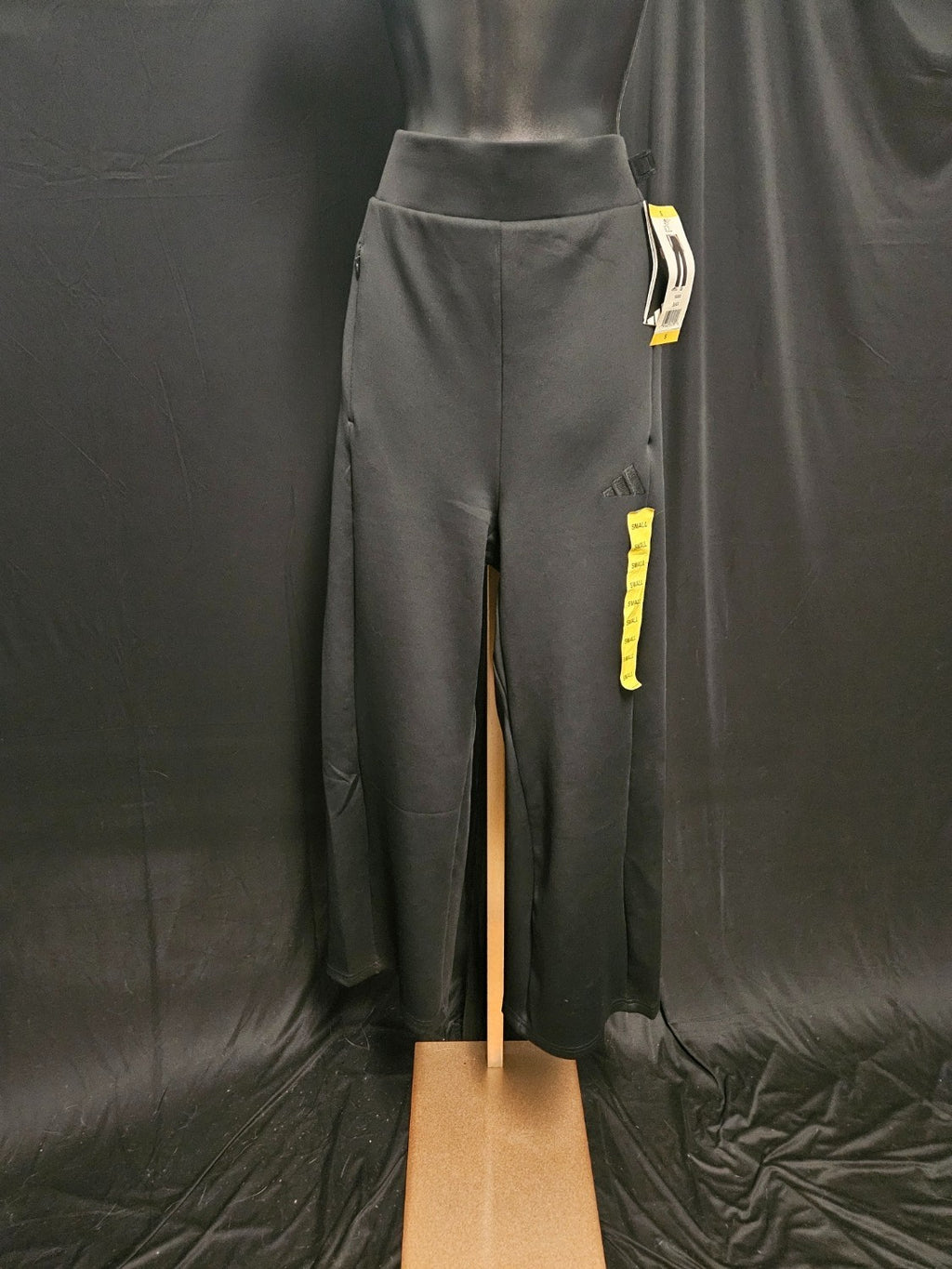 WOMEN'S ADIDAS SZ SMALL BLACK WIDE LEG ATHLETIC PANT NWT