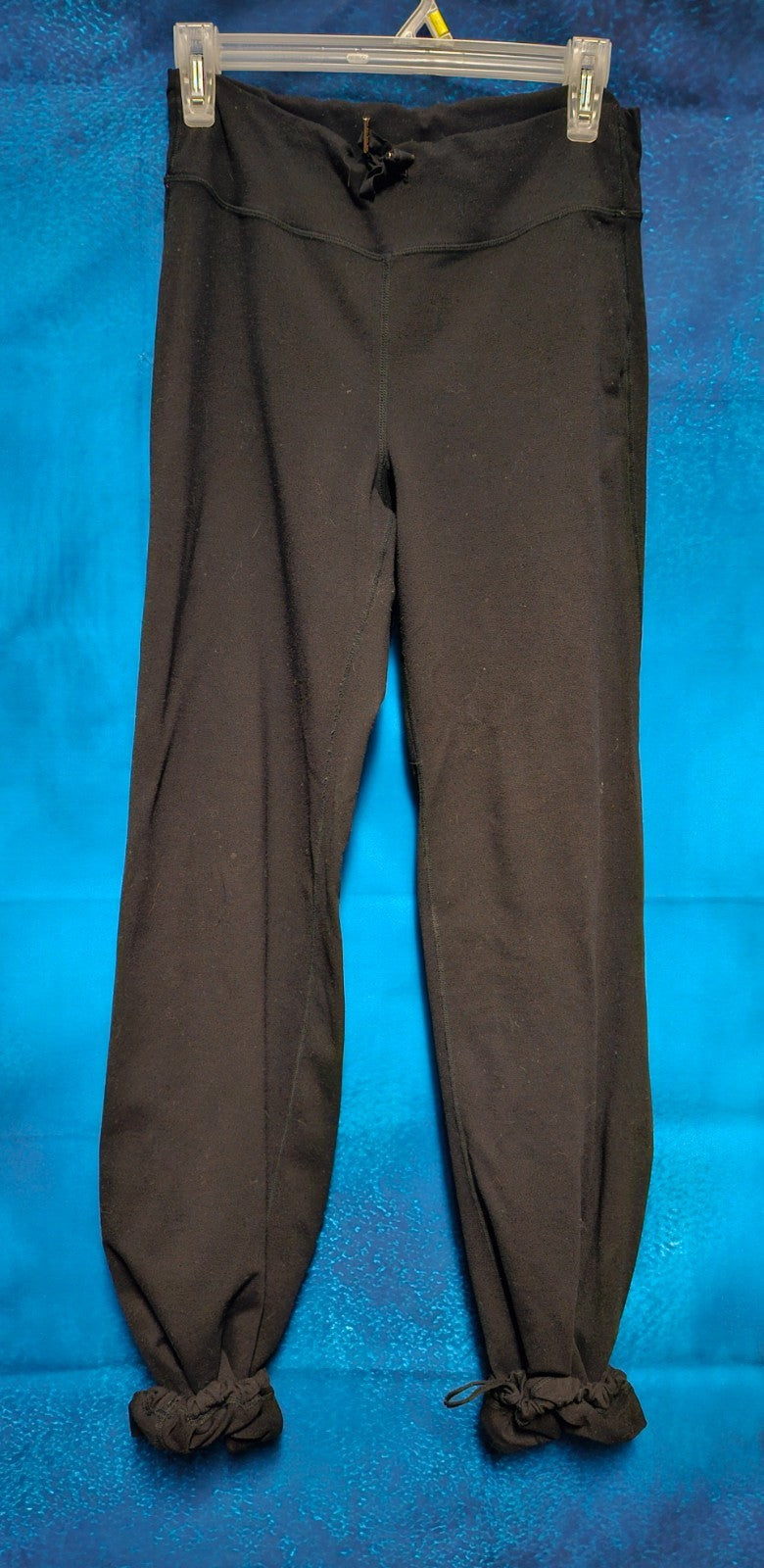 LULULEMON WIDE LEG JOGGERS ELASTIC AT ANKLES SIZE 6 BLACK
