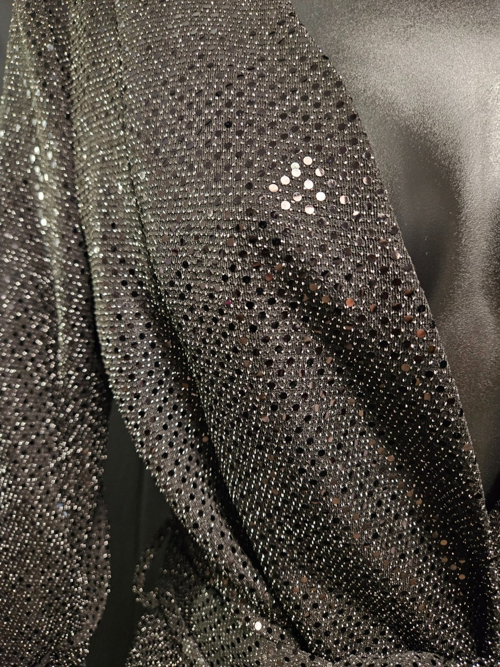 IDEM DITTO SZ L BLACK SEQUINED COAT DRESS/COCKTAIL DRESS