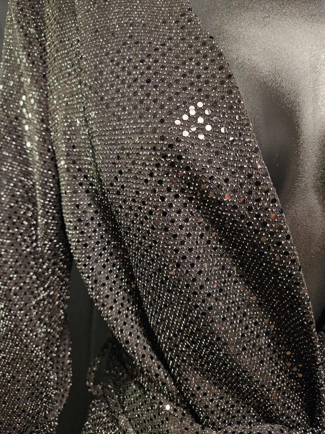 IDEM DITTO SZ L BLACK SEQUINED COAT DRESS/COCKTAIL DRESS