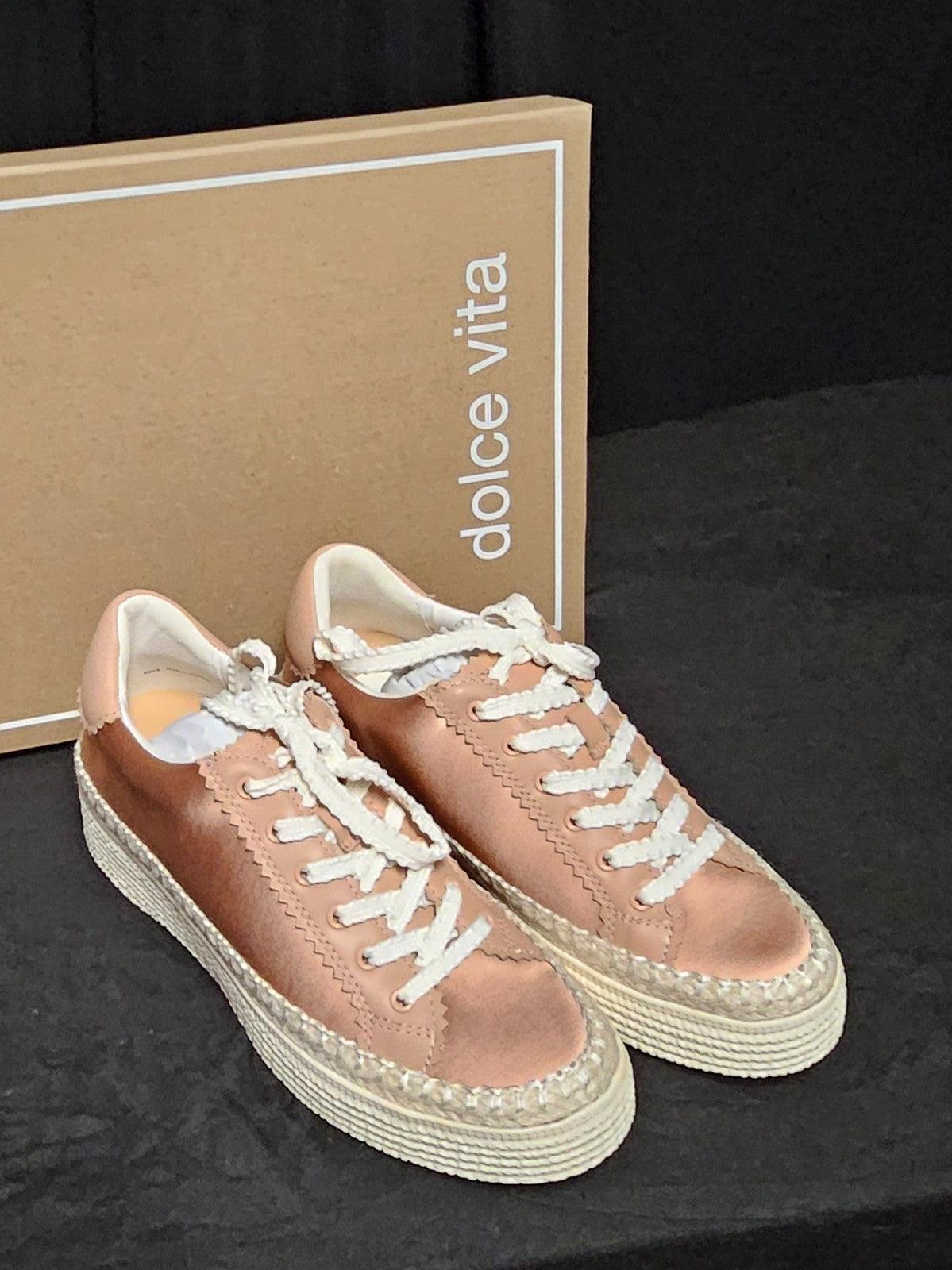 WOMEN'S DOLCE VITA SIZE 6 LENNIX COPPER SNEAKERS NIB