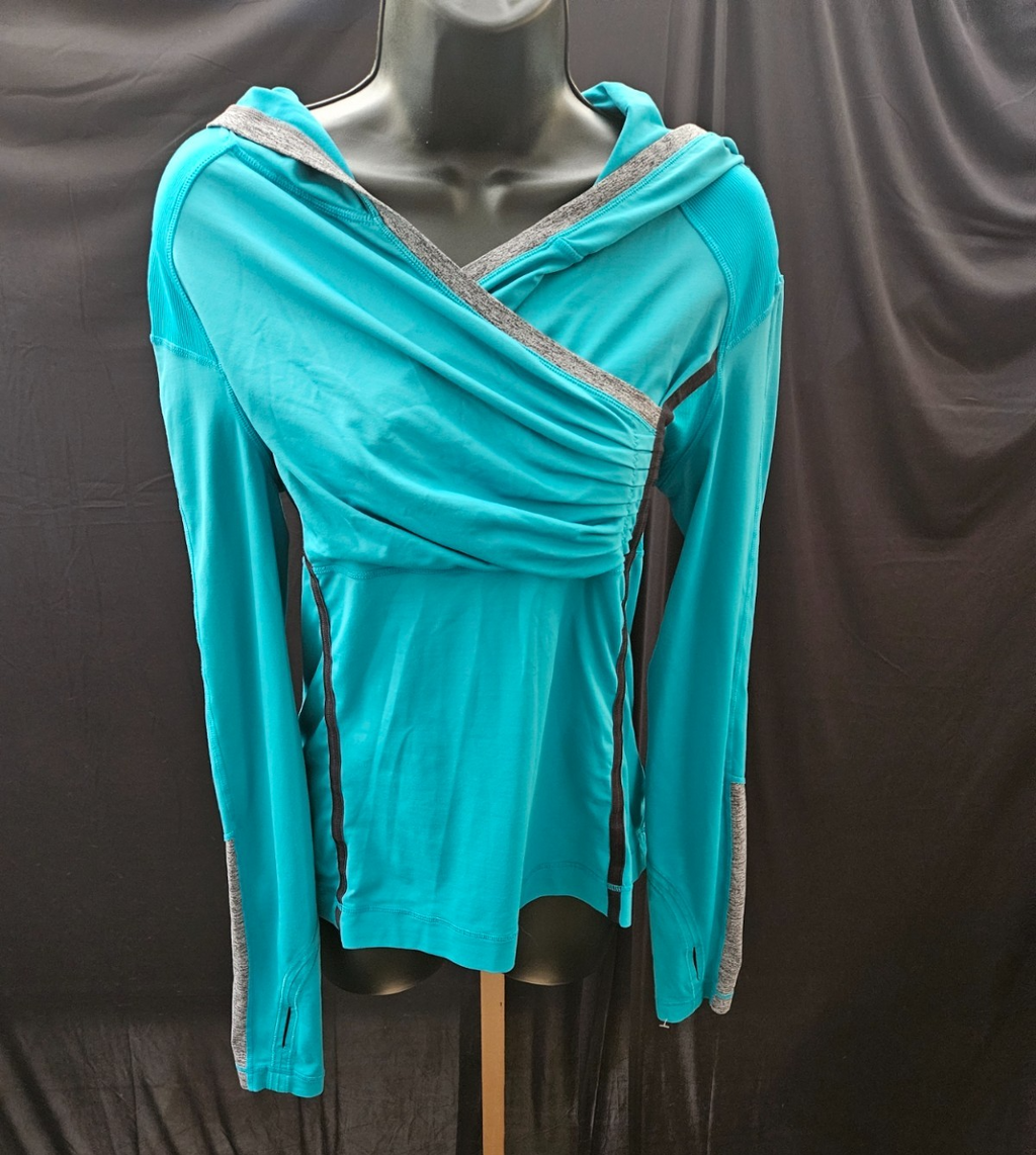 LULULEMON Hoodie Run For Your Life Pullover Oasis Deep Teal Active Women's 8