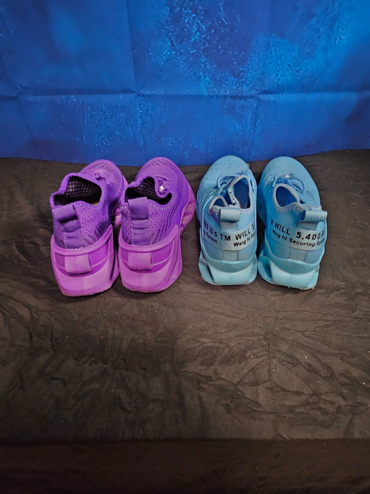 WOMEN'S SIZE 6 TENNER SHOE BUNDLE PURPLE, AQUA KNIT, BREATHABLE, RUNNING/WALKING