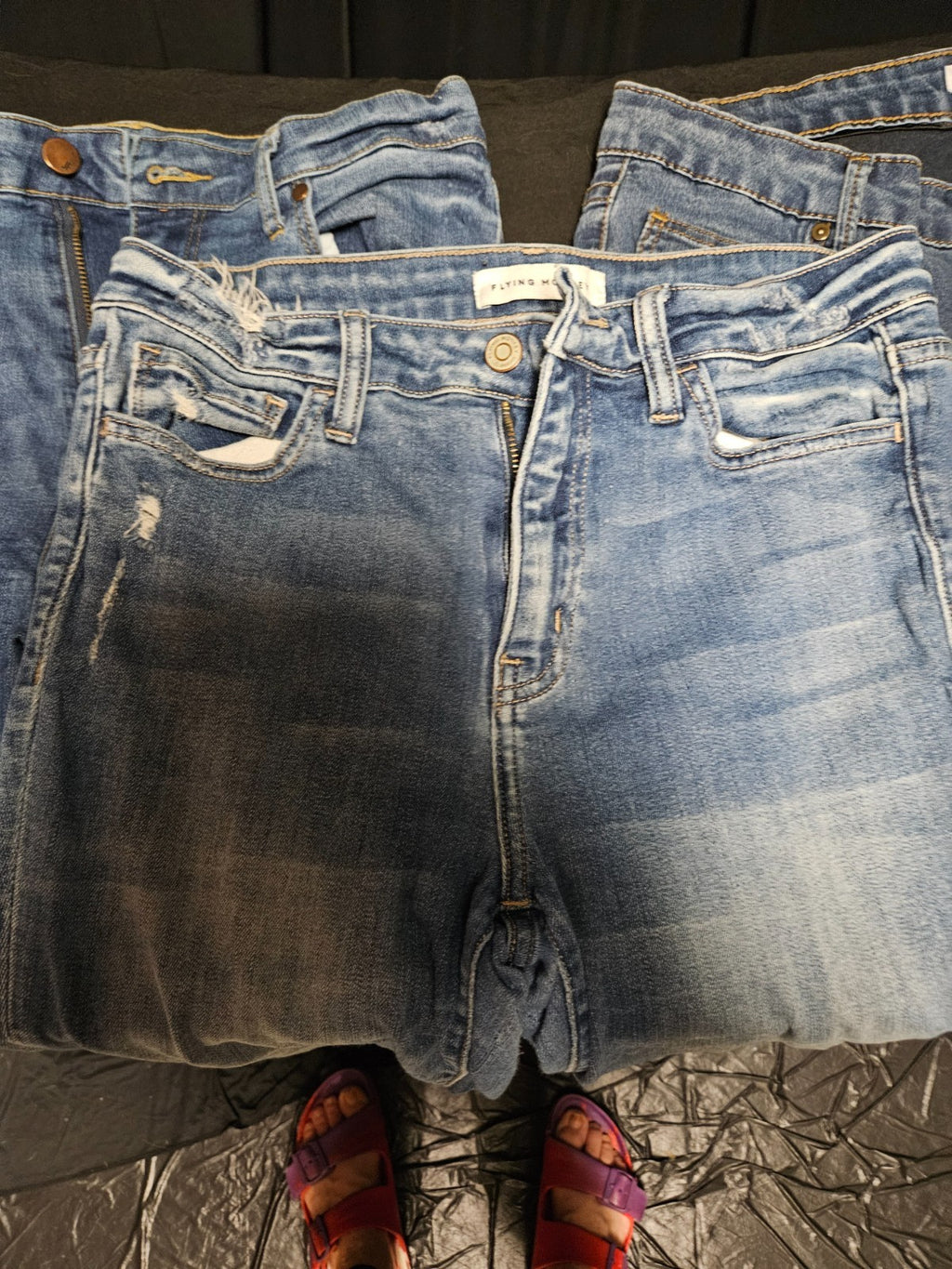 WOMEN'S JEANS BUNDLE FITS SIZES 8 TO 10 FLYING MONKEY, JUST FAB IN GOOD CONDITIO