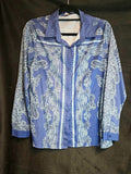 WOMEN'S MISS LOOK BRAND PAISLEY PRINT BUTTON UP SHIRT SIZE LARGE GREAT CONDITION
