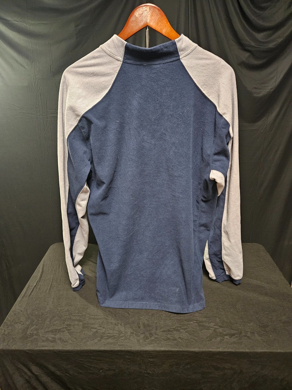 THE NORTH FACE MEN'S SIZE LARGE  1/4 ZIP PULLOVER GRAY/BLUE